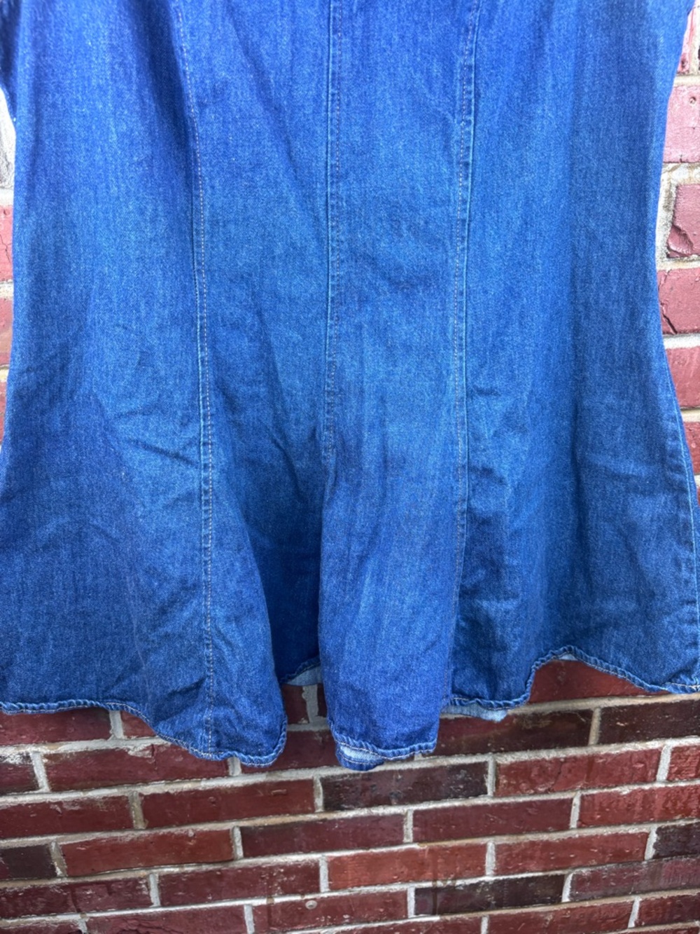 H&M DIVIDED FLARED-SKIRT DENIM DRESS SIZE XL - Picture 3 of 8